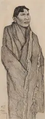 Alaskan by Maynard Dixon, 1939, graphite on paper, sold Nov 2017