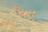 Concord Coach by Edward Borein, watercolor, gouache, ink, and graphite on paper, sold Nov 2017