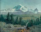 Theodore Roosevelt Lambert, Mt. Drum 12,008 Ft., Wrangell Mts., Copper River Valley, 1947, oil on canvas
