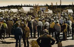 Byron Birdsall, Auction Day, 1916, watercolor and graphite on paper