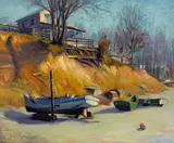 Jan van Empel, Seward Beach, oil on canvas