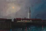 Edward Wilson Currier, Ferry Building, San Francisco, 1914, oil on canvas