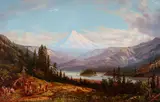 William Keith, Mt. Hood, Little Sandy River, circa 1869, oil on canvas