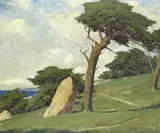 Arthur Hill Gilbert, Monterey Cypress, California, oil on canvas