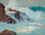 Si Chen Yuan, The Pounding Surf, oil on panel