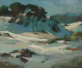 Si Chen Yuan, Dunes, oil on panel