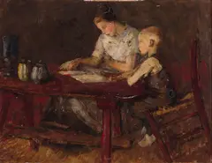 Fairy Tales by Joseph Raphael, 1911, oil on panel, sold Aug 2017