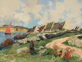 Jules Eugene Pages, Normandy village scene