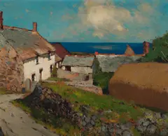 A view to the sea by William Wendt, oil on canvas, sold Aug 2017