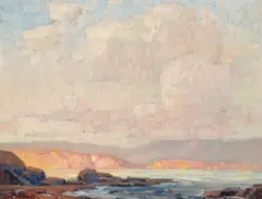 Late Summer Sky by Jack Wilkinson Smith, oil on artistboard, sold Aug 2017