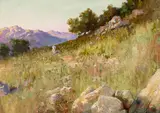 J. Bond Francisco, Hills in Sunset, 1897, oil on canvas