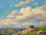 Paul Grimm, Cumulus Clouds, oil on canvas