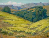 John Marshall Gamble, Wild Mustard, oil on canvas affixed to board
