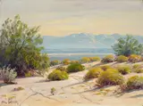 Mountain Pattern, Sage, and Distant San Jacinto (A group of three) by Paul Grimm, circa 1938, oil on artist board, sold Aug 2017