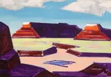 Conrad Buff, Mesa Landscape, oil on board