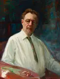 Jean Mannheim, In my studio, oil on canvas