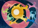 Tony Sheets, Moon Circle (Dream Series), watercolor and graphite on wove paper