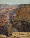 Grand Canyon by George Gardner Symons, oil on artist board, sold Aug 2017