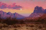 Audley Dean Nicols, Desert at Dusk, 1928, oil on canvas