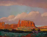 Elsie Palmer Payne, Monument Valley, oil on canvas affixed to board