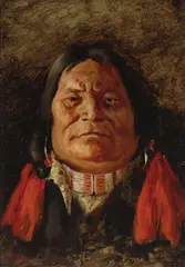Frank Paul Sauerwein, Indian Portrait, 1901, oil on artistboard