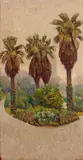 Ernest L. Blumenschein, Palms, Los Angeles Park, oil on canvas affixed to board