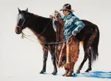 William Matthews, Winter Coat, watercolor and graphite on wove paper