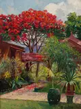 Theodore Wores, Honolulu Garden (The Gardens of Ainahau, Waikiki), 1902, oil on canvas