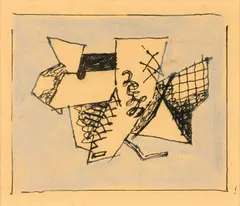 Untitled by Stuart Davis, circa 1952, ink and crayon on paper, offered May 2017