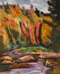 Marsden Hartley, Landscape No. 39 (Little River, New Hampshire), 1930, oil on board