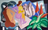 Edwin Ambrose Webster, Figure Composition, Carmel, California, oil on canvas