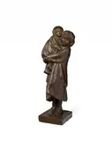 Abastenia St. Leger Eberle, Little Mother, bronze with brown patina