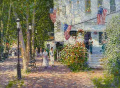 Fourth of July, New England by John Charles Terelak, oil on canvas, sold May 2017