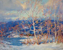 Emile Gruppé, Winter Trees, oil on canvas