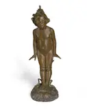 Edward Berge, Wild Flower, 1909, bronze with brown patina
