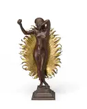 Mario Korbel, Eve, bronze with dark brown patina and select areas of gilt