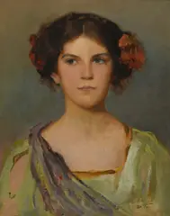 Douglas Volk, Portrait of the Artist's Daughter Marion Volk, oil on canvas