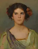 Douglas Volk, Portrait of the Artist's Daughter Marion Volk, oil on canvas