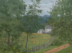 Joe Evans, Rural Scene, oil on canvas