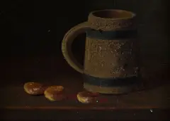 John F. Peto, The Gray Jug, oil on panel