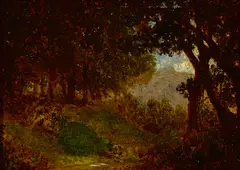 David Johnson, Autumn Landscape, oil on panel