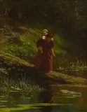 Eastman Johnson, Crossing a Stream (Pig-a-Back)