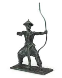 Malvina Hoffman, Mongolian Dancer, bronze with greenish-blue patina