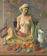 In Morning Light by Robert Brackman, oil on canvas, offered May 2017