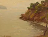 Castle Point, Tiburon (Study) by Granville Redmond, oil on canvas board, sold Apr 2017