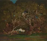 Francis J. McComas, The Two Pines of Monterey, 1912, watercolor and graphite on paper