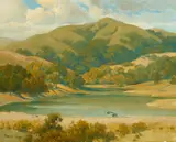 Percy Gray, Marin Lake (Lake Nicasio), oil on canvas