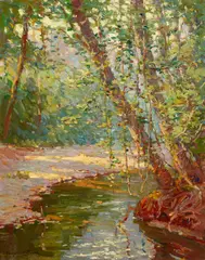 The Forest Screen by Benjamin Brown, oil on canvas, sold Apr 2017