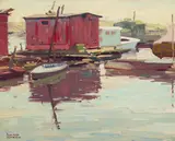 Sam Hyde Harris, Floating Palace, oil on canvas mounted to board