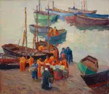 George Kennedy Brandriff, Fishermen on the dock